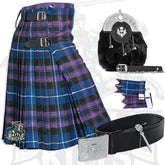 Battle Of Kilts Men’s Tartan Kilt Outfit – 6-Piece Scottish Set with Premium Accessories